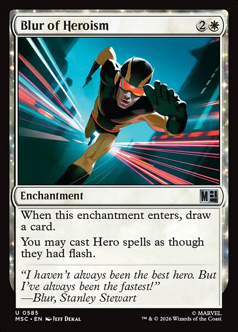 Blur of Heroism - Marvel Super Heroes Commander MTG spoiler