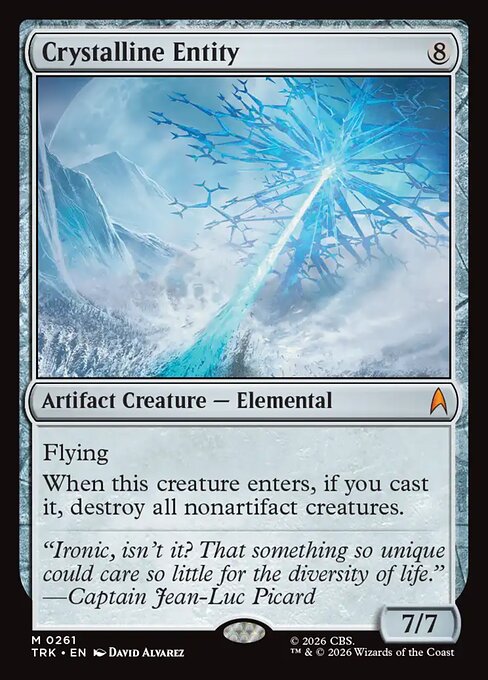 Crystalline Entity - Star Trek MTG spoiler