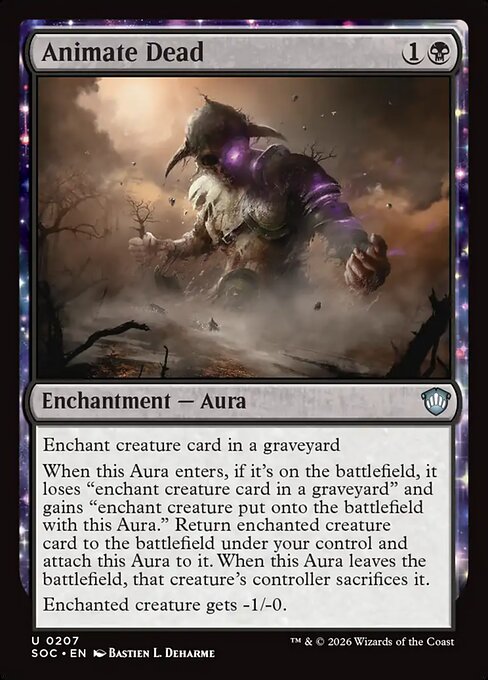 Animate Dead - Secrets of Strixhaven Commander MTG spoiler