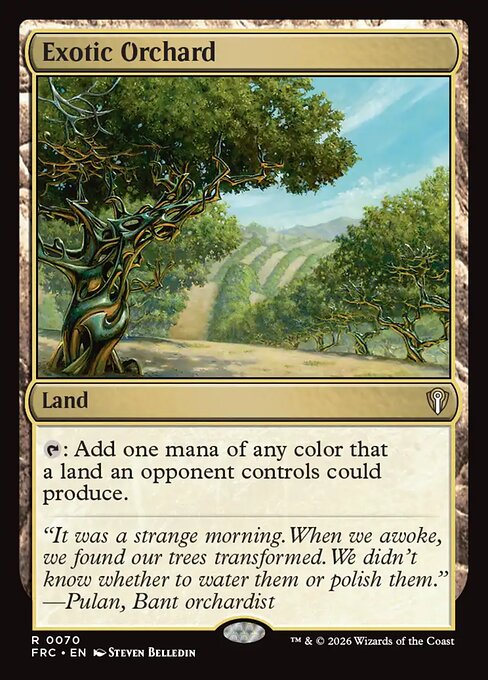 Exotic Orchard - Reality Fracture Commander MTG spoiler