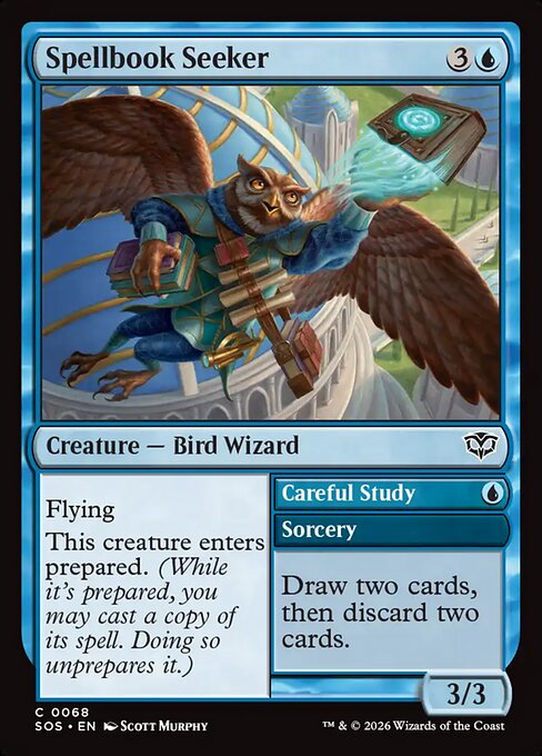 Spellbook Seeker // Careful Study - Secrets of Strixhaven MTG spoiler