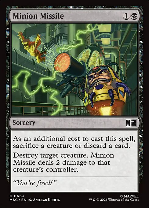 Minion Missile - Marvel Super Heroes Commander MTG spoiler