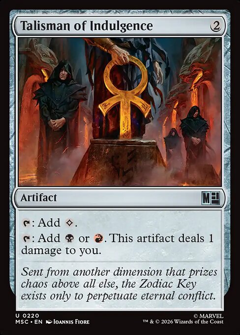 Talisman of Indulgence - Marvel Super Heroes Commander MTG spoiler