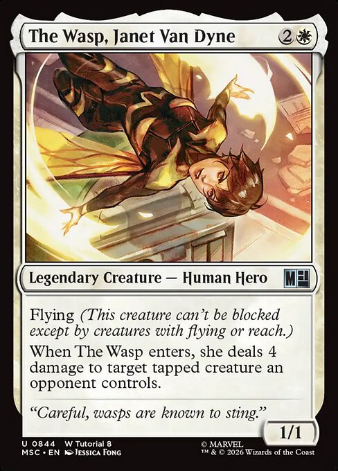 The Wasp, Janet Van Dyne - Marvel Super Heroes Commander MTG spoiler