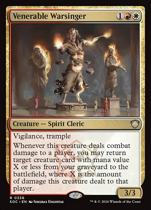 Venerable Warsinger - Secrets of Strixhaven Commander MTG spoiler