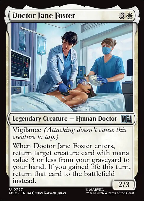 Doctor Jane Foster - Marvel Super Heroes Commander MTG spoiler