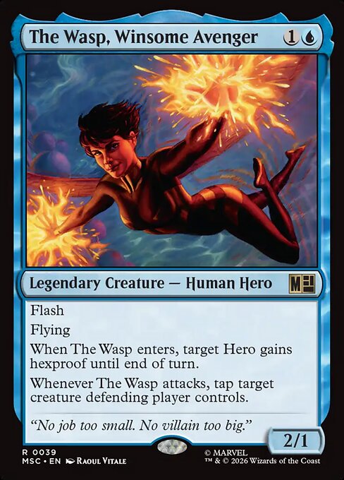 The Wasp, Winsome Avenger - Marvel Super Heroes Commander MTG spoiler