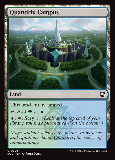 Quandrix Campus - Secrets of Strixhaven Commander MTG spoiler