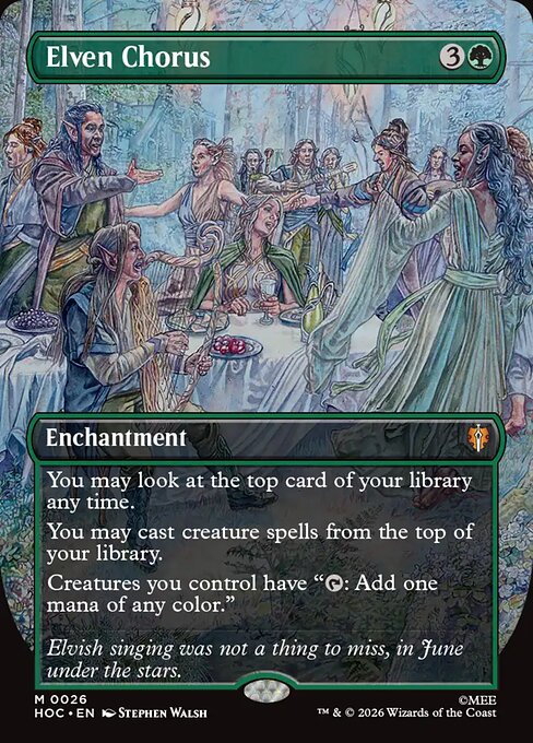 Elven Chorus - The Hobbit Commander MTG spoiler