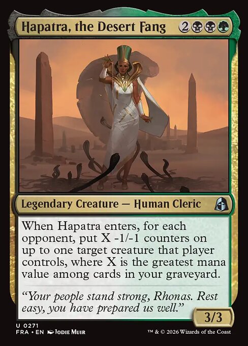 Hapatra, the Desert Fang - Reality Fracture MTG spoiler