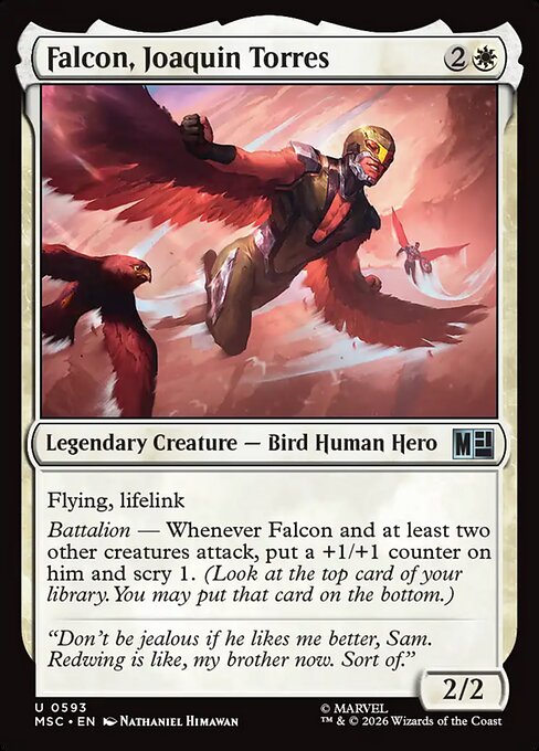 Falcon, Joaquin Torres - Marvel Super Heroes Commander MTG spoiler