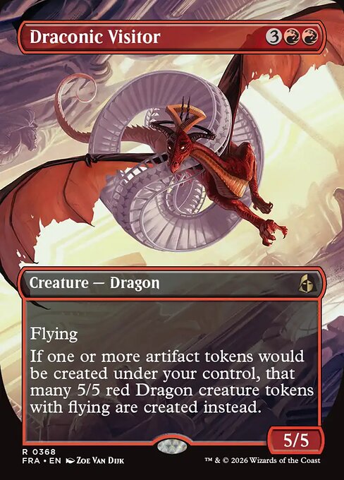 Draconic Visitor - Reality Fracture MTG spoiler