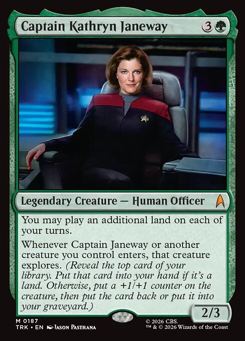 Captain Kathryn Janeway - Star Trek MTG spoiler