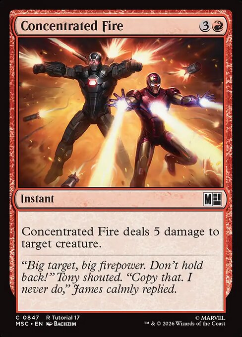 Concentrated Fire - Marvel Super Heroes Commander MTG spoiler