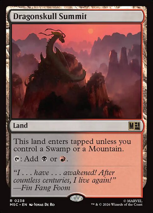 Dragonskull Summit - Marvel Super Heroes Commander MTG spoiler