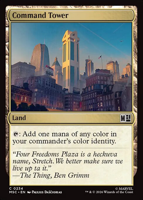 Command Tower - Marvel Super Heroes Commander MTG spoiler