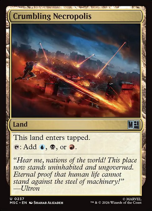 Crumbling Necropolis - Marvel Super Heroes Commander MTG spoiler