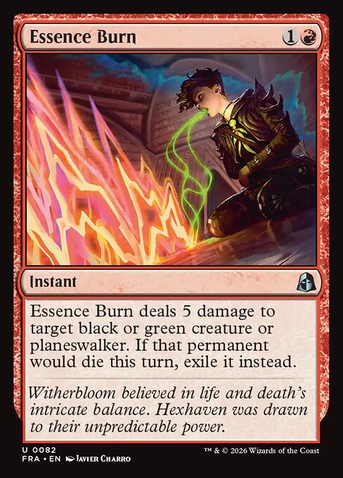Essence Burn - Reality Fracture MTG spoiler
