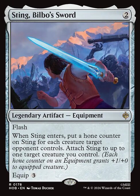 Sting, Bilbo's Sword - The Hobbit MTG spoiler