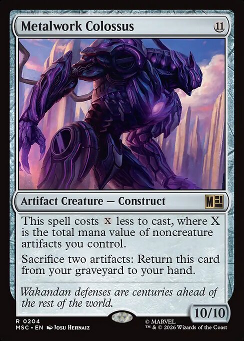 Metalwork Colossus - Marvel Super Heroes Commander MTG spoiler