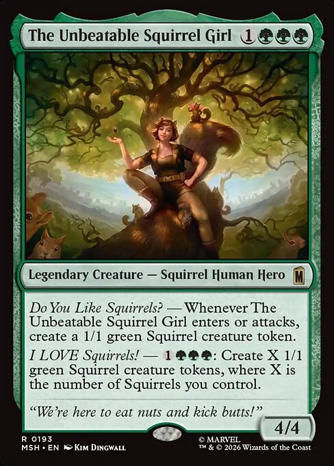 The Unbeatable Squirrel Girl - Marvel Super Heroes MTG spoiler