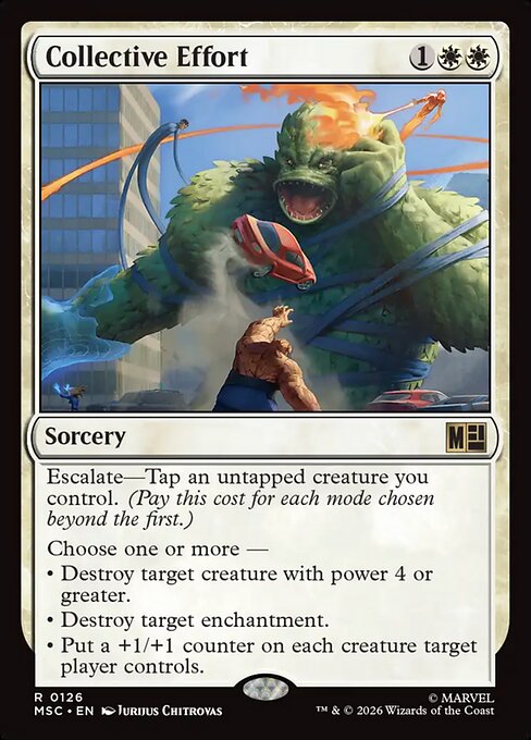 Collective Effort - Marvel Super Heroes Commander MTG spoiler