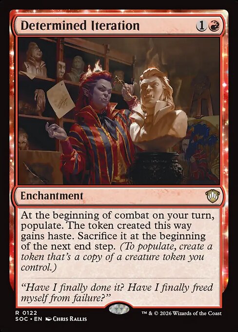 Determined Iteration - Secrets of Strixhaven Commander MTG spoiler