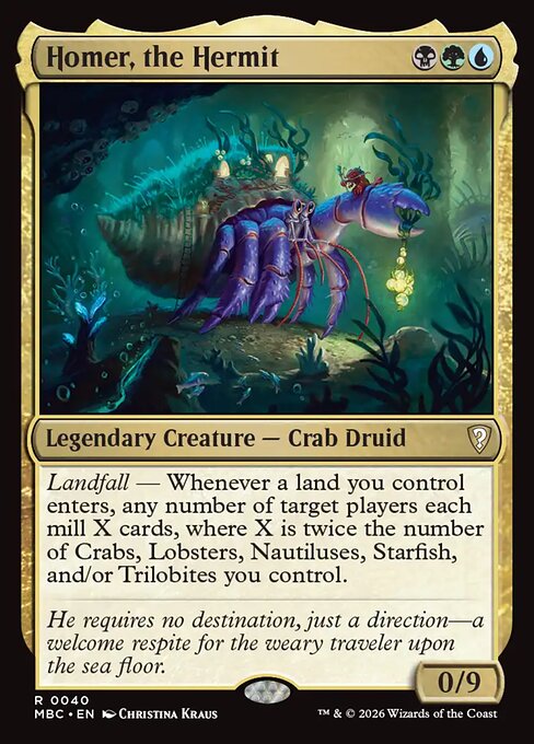 Homer, the Hermit - Mystery Booster: Commander Edition MTG spoiler