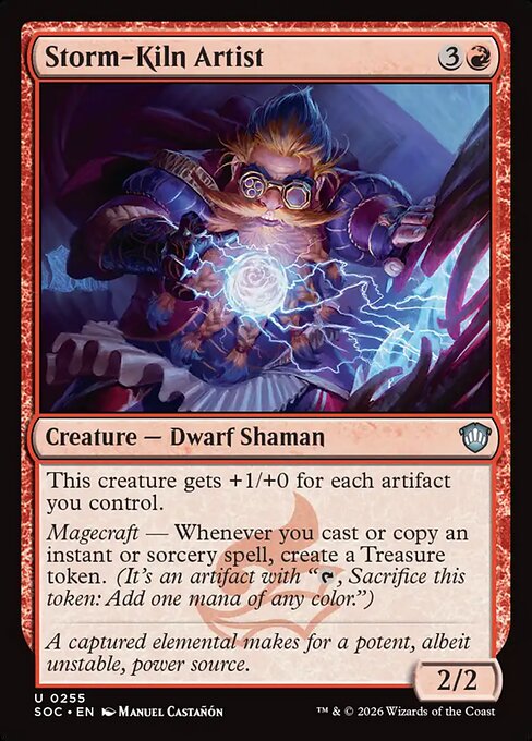 Storm-Kiln Artist - Secrets of Strixhaven Commander MTG spoiler