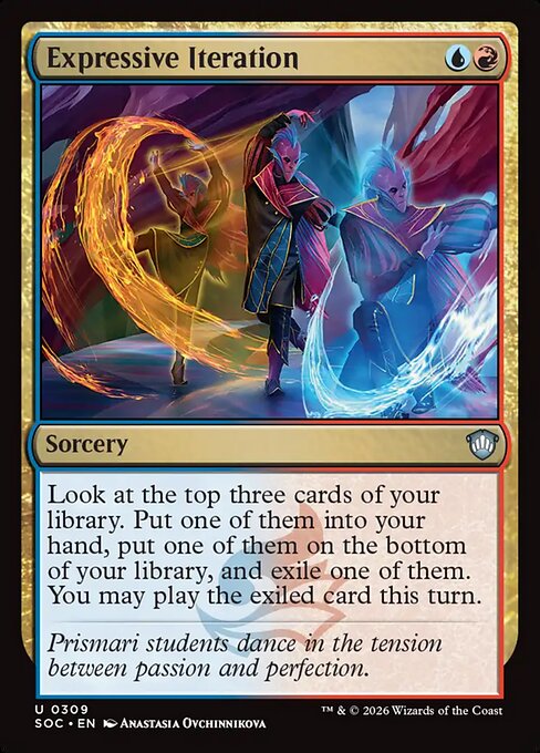 Expressive Iteration - Secrets of Strixhaven Commander MTG spoiler