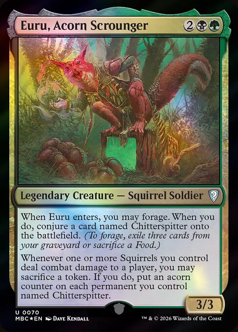 Euru, Acorn Scrounger - Mystery Booster: Commander Edition MTG spoiler