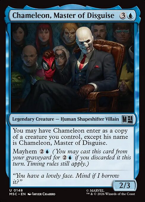 Chameleon, Master of Disguise - Marvel Super Heroes Commander MTG spoiler