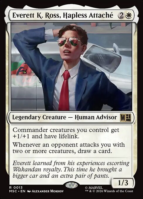 Everett K. Ross, Hapless Attaché - Marvel Super Heroes Commander MTG spoiler