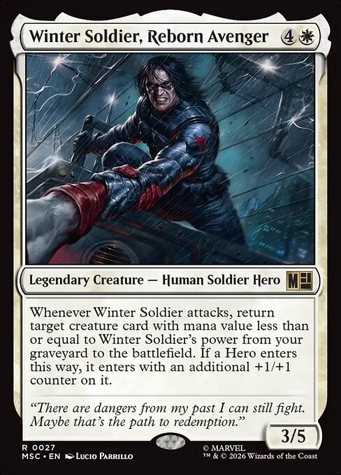 Winter Soldier, Reborn Avenger - Marvel Super Heroes Commander MTG spoiler