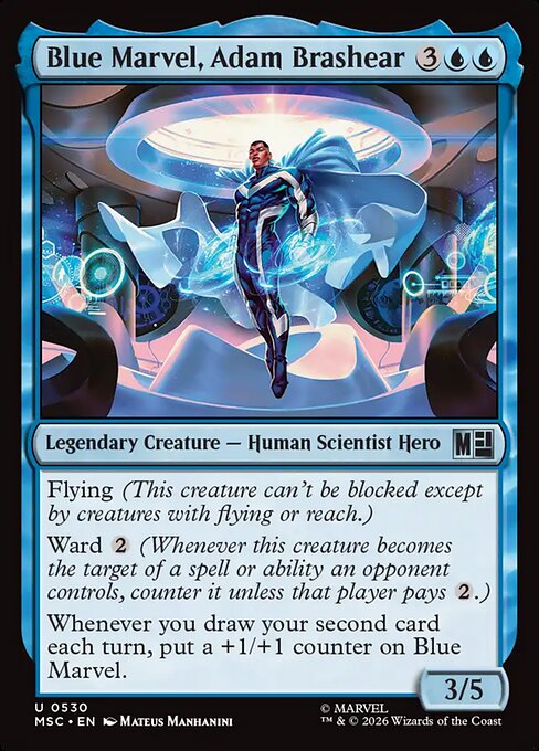 Blue Marvel, Adam Brashear - Marvel Super Heroes Commander MTG spoiler