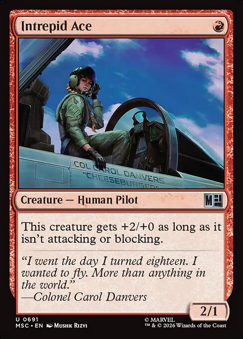 Intrepid Ace - Marvel Super Heroes Commander MTG spoiler