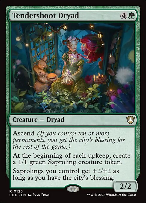 Tendershoot Dryad - Secrets of Strixhaven Commander MTG spoiler