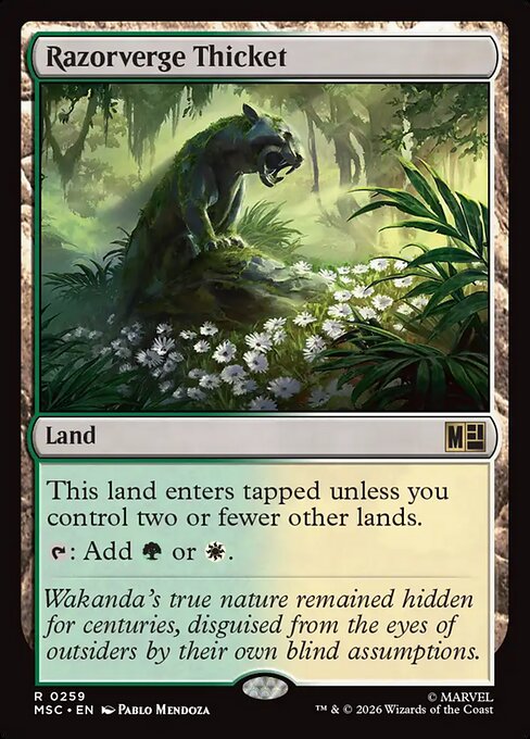 Razorverge Thicket - Marvel Super Heroes Commander MTG spoiler