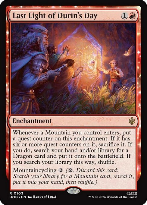 Last Light of Durin's Day - The Hobbit MTG spoiler