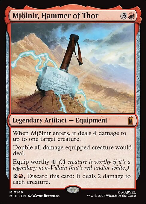 Mjölnir, Hammer of Thor - Marvel Super Heroes MTG spoiler