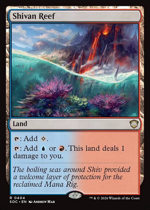 Shivan Reef - Secrets of Strixhaven Commander MTG spoiler