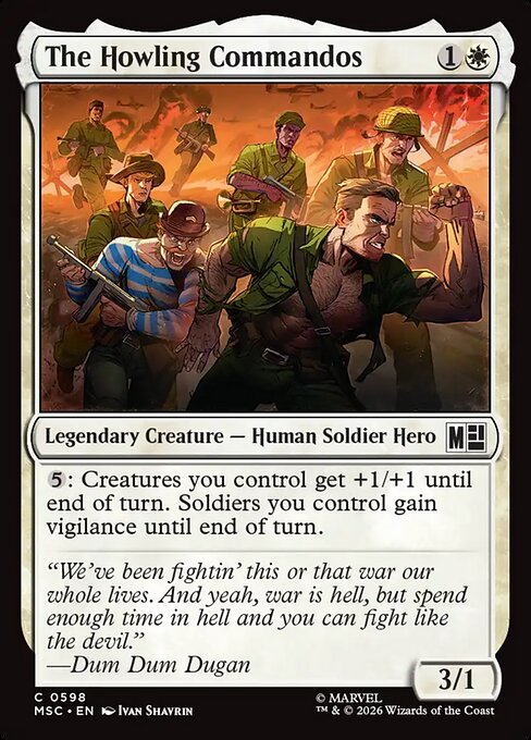 The Howling Commandos - Marvel Super Heroes Commander MTG spoiler