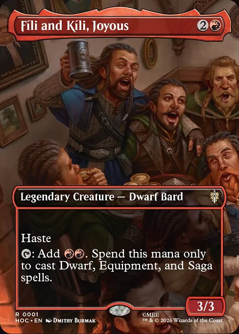 Fíli and Kíli, Joyous - The Hobbit Commander MTG spoiler