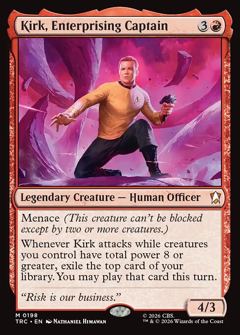 Kirk, Enterprising Captain - Star Trek Commander MTG spoiler