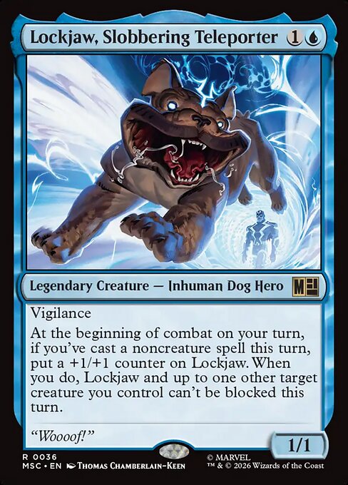 Lockjaw, Slobbering Teleporter - Marvel Super Heroes Commander MTG spoiler