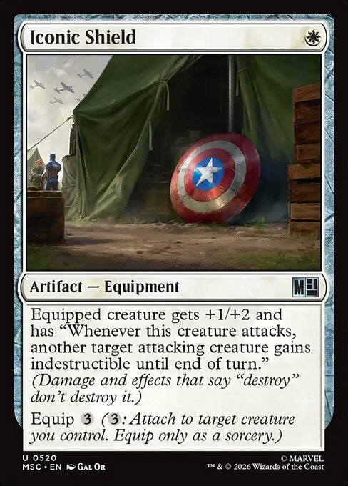 Iconic Shield - Marvel Super Heroes Commander MTG spoiler