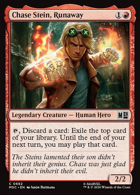 Chase Stein, Runaway - Marvel Super Heroes Commander MTG spoiler