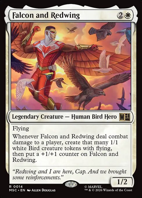 Falcon and Redwing - Marvel Super Heroes Commander MTG spoiler