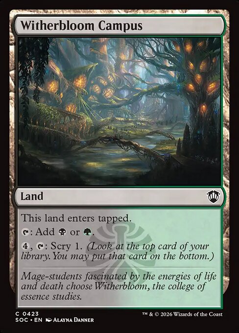 Witherbloom Campus - Secrets of Strixhaven Commander MTG spoiler