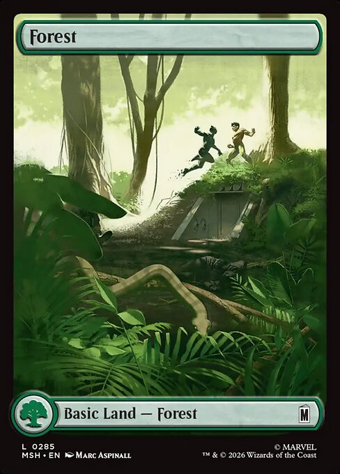 Forest - Marvel Super Heroes MTG spoiler